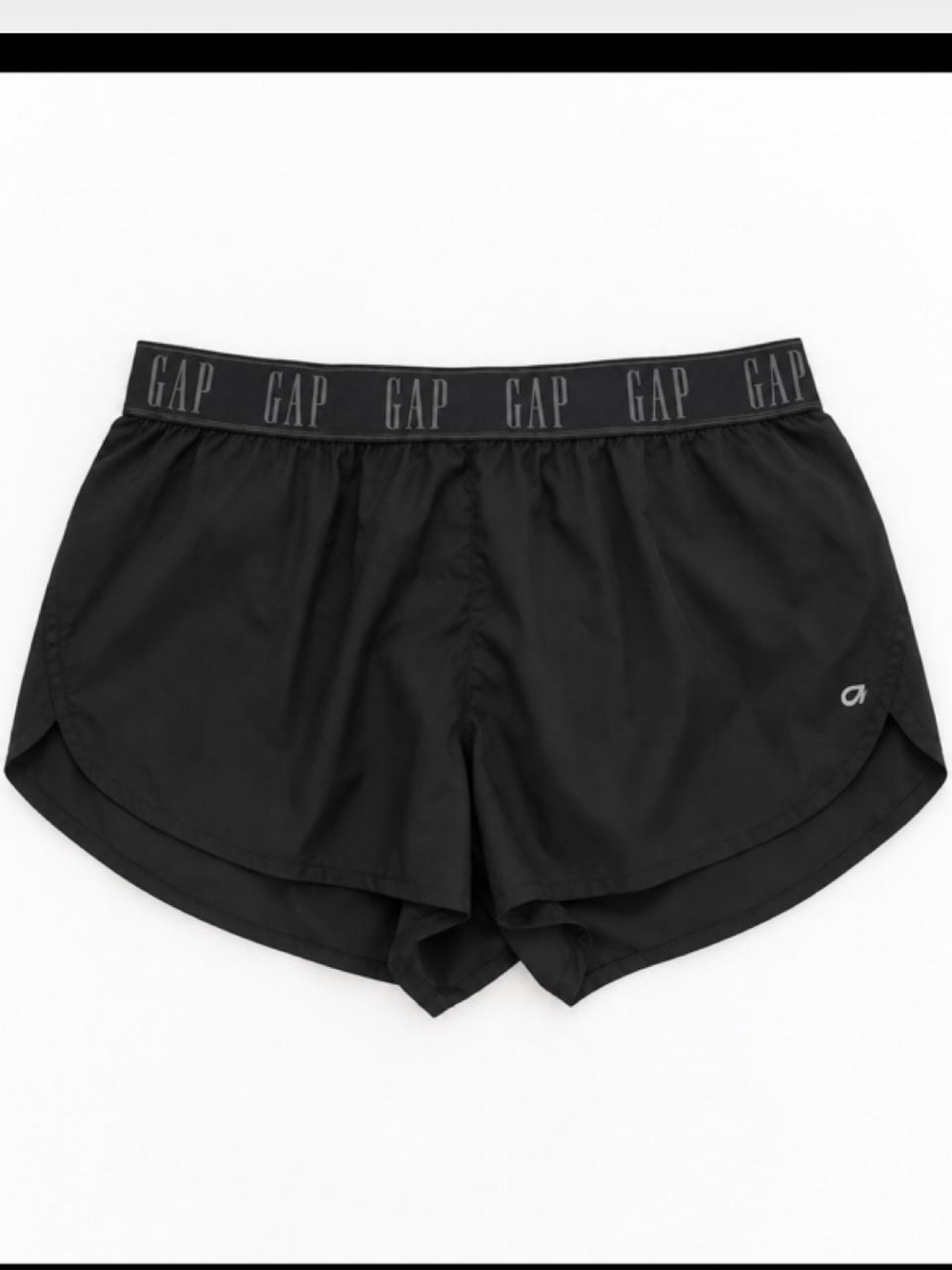 GAP Black Women’s Athletic Shorts with Logo Waistband
